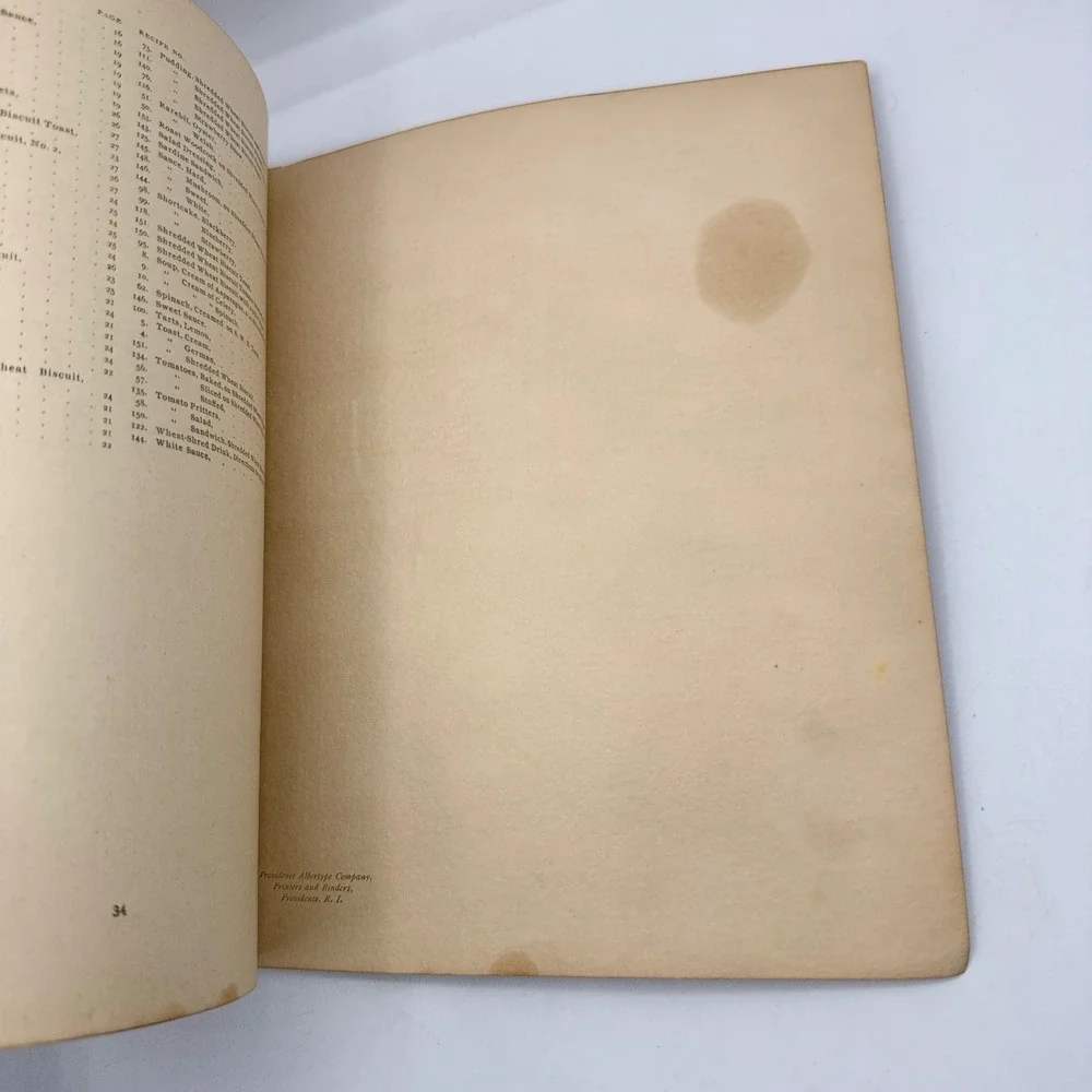 H. D. Perky The Vital Question Antique 1897 Tan Shredded Wheat Cookbook Advert